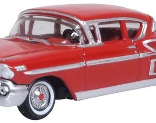 Oxford Diecast 1:87 1958 Chevrolet Impala Sport Coupe (Rio Red)