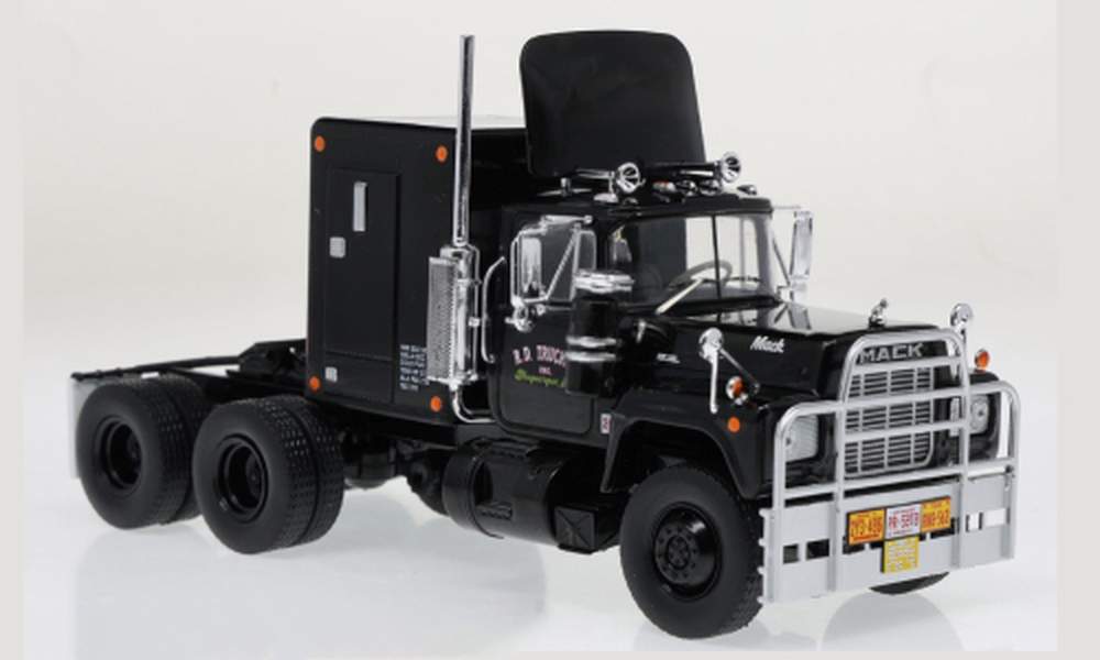 IXO 1:43 Scale 1966 Mack R-Series Dual-Axle Tractor w/Sleeper "R.D. Trucking" (Black)