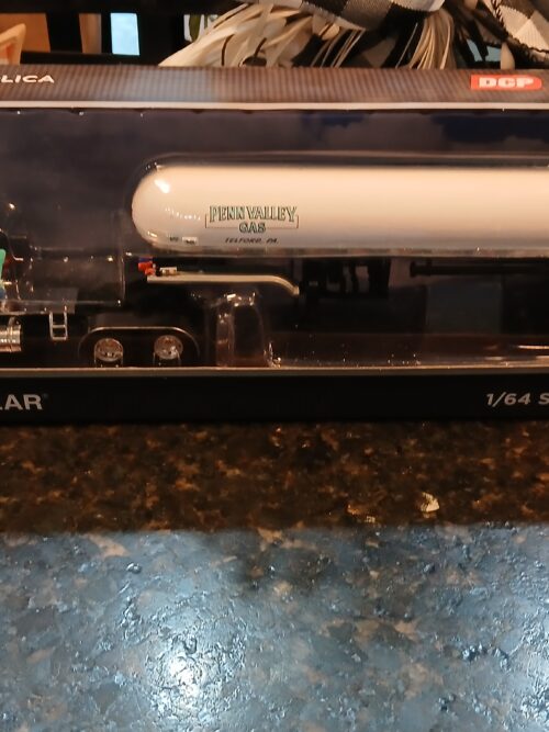 DCP by First Gear "Penn Valley Gas"  1:64 Scale Peterbilt 359 36" Flattop Sleeper with Mississippi Axle Tanker Trailer