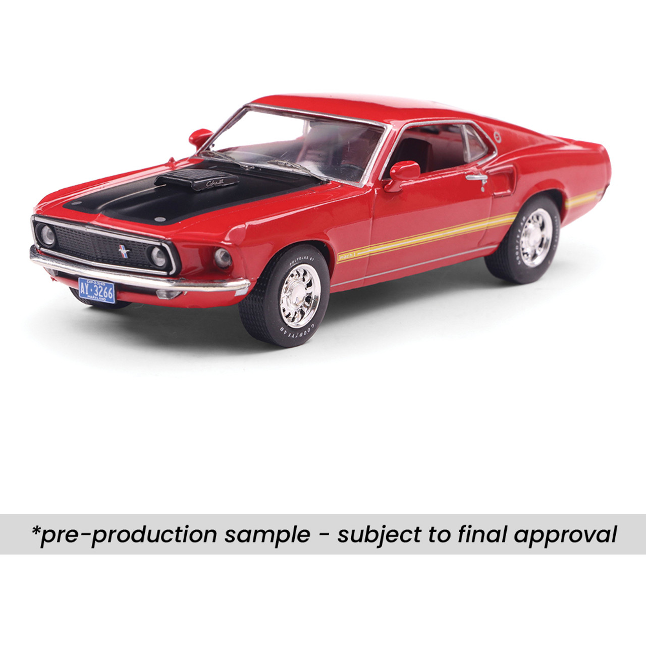 IXO 1:43 Scale 1969 Ford Mustang Mach 1 (Calypso Coral)