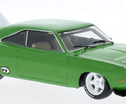 IXO 1:43 Scale 1969 Dodge Charger (Dark Green Metallic w/White Spoiler)