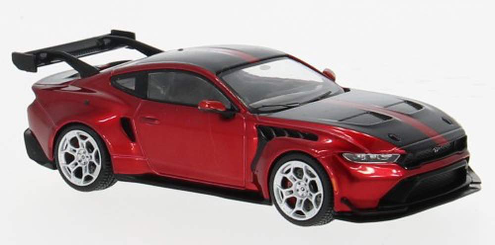 IXO 1:43 Scale 2025 Ford Mustang GTD (Red Metallic/Black)