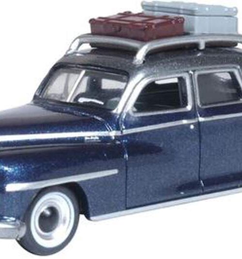 Oxford 1:87 Scale 1946-48 DeSoto Suburban w/Luggage (Butterfly Blue Crystal Gray)
