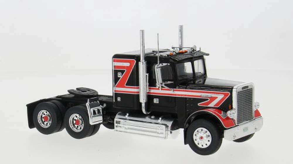 IXO Model 1:43 1977 Freightliner FLC 120 64 T Tractor (Black/Red)