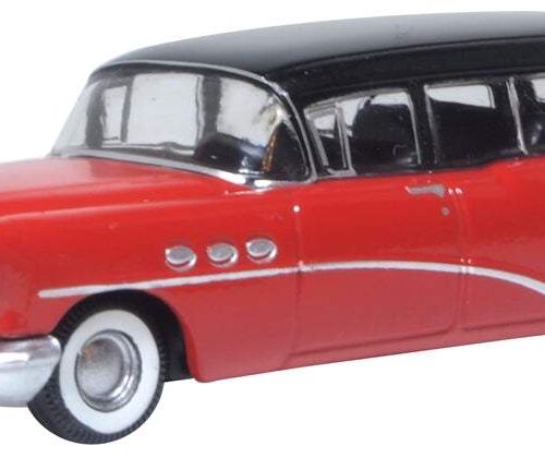 Oxford 1:87 Scale 1954 Buick Century Estate Wagon (Matador Red/Carlsbad Black)