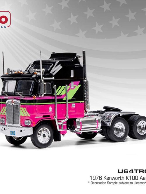 1:64 Scale 1976 Kenworth K100 Aerodyne Tractor (Black/Pink)