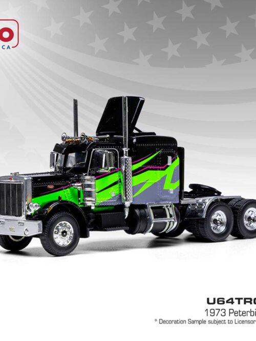 1:64 Scale 1973 Peterbilt 359 Tractor (Black/Lime)